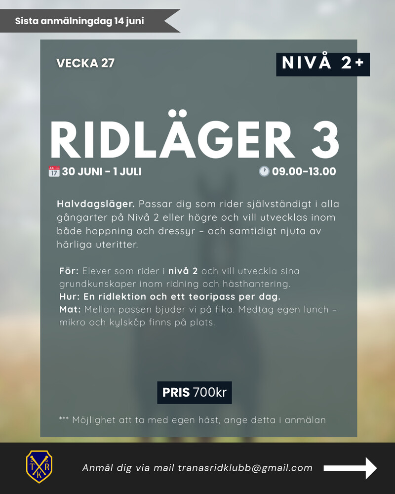 Ridläger 3