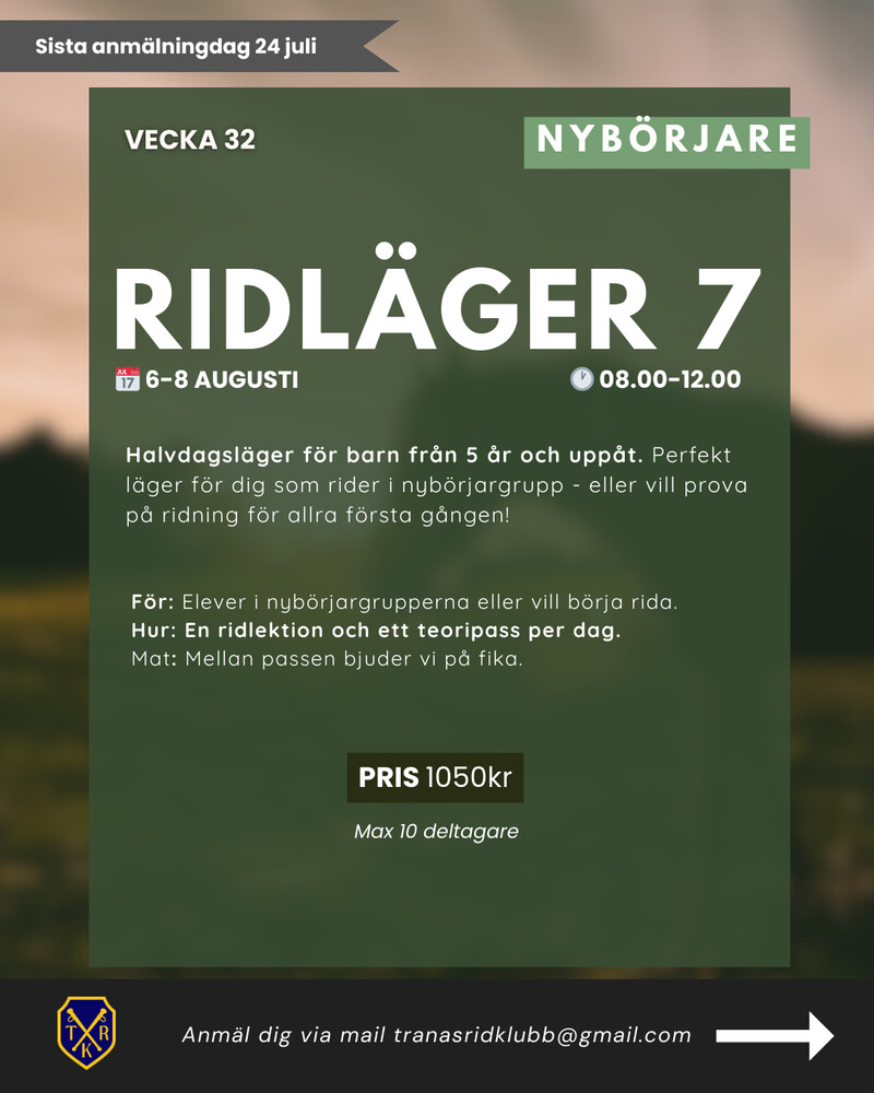 Ridläger 8
